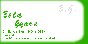 bela gyore business card