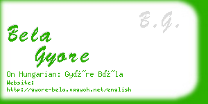 bela gyore business card